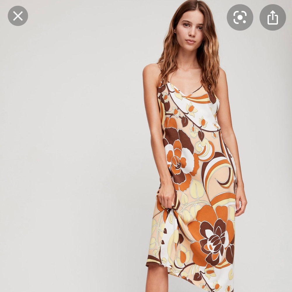 Aritzia Floral Maxi Slip Dress XXS